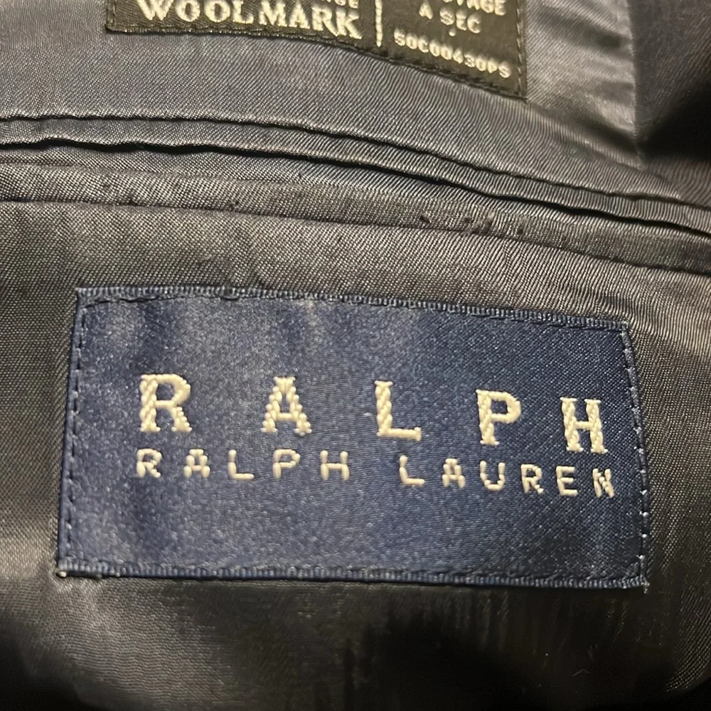 Ralph Lauren men’s black 100% wool gabardine sport coat